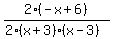 2%28-x+%2B+6%29%2F%282%28x%2B3%29%28x-3%29%29