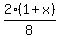 2(1+x)/8