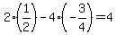 2%281%2F2%29+-+4%28-3%2F4%29+=+4