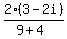 2%283-2i%29%2F%289%2B4%29