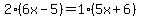 2%286x-5%29+=+1%285x%2B6%29