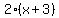 2(x+3)