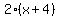 2%28x%2B4%29