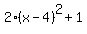 2%28x-4%29%5E2%2B1