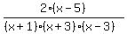 2%28x-5%29%2F%28%28x%2B1%29%28x%2B3%29%28x-3%29%29
