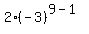 2%2A%28-3%29%5E%289-1%29