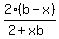 2%2A%28b+-+x%29%2F%282+%2B+xb%29