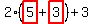 2%2A%28highlight_red%28+5+%29%2Bhighlight_red%28+3+%29%29%2B3