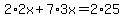 2%2A2x%2B7%2A3x=2%2A25