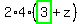 2%2A4%2A%28highlight_green%28+3+%29%2Bz%29