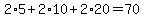 2%2A5+%2B+2%2A10+%2B+2%2A20+=+70