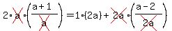 2%2Across%28a%29%28%28a%2B1%29%2Fcross%28a%29%29=1%282a%29%2Bcross%282a%29%28%28a-2%29%2Fcross%282a%29%29