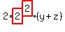 2%2Ahighlight_red%28+2+%29%5Ehighlight_red%28+2+%29%2A%28y%2Bz%29