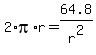 2%2Api%2Ar=64.8%2Fr%5E2