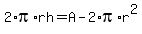 2%2Api%2Arh+=+A+-+2%2Api%2Ar%5E2
