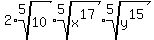 2%2Aroot%285%2C10%29%2Aroot%285%2Cx%5E17%29%2Aroot%285%2Cy%5E15%29
