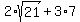 2%2Asqrt%2821%29%2B3%2A7