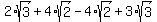 2*sqrt(3) + 4*sqrt(2)-4*sqrt(2) + 3*sqrt(3)