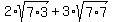 2%2Asqrt%287%2A3%29%2B3%2Asqrt%287%2A7%29