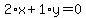 2%2Ax%2B1%2Ay=0