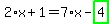 2%2Ax%2B1=7%2Ax-highlight_green%28+4+%29