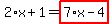 2%2Ax%2B1=highlight_red%28+7%2Ax-4+%29