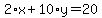 2%2Ax%2B10%2Ay=20