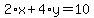 2%2Ax%2B4%2Ay=10
