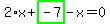 2%2Ax%2Bhighlight_green%28+-7+%29-x=0