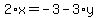 2%2Ax+=+-3+-+3%2Ay
