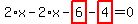 2%2Ax-2%2Ax-highlight_red%28+6+%29-highlight_red%28+4+%29=0