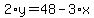 2%2Ay=48-3%2Ax