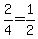 2/4=1/2