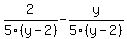 2%2F5%28y-2+%29++-+y%2F5%28y-2+%29