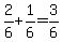 2%2F6+%2B+1%2F6+=+3%2F6