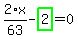 2%2F63%2Ax-highlight_green%28+2+%29=0