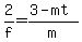 2%2Ff+=+%283-mt%29%2Fm