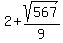 2+%2B+sqrt%28567%29%2F9