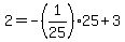 2 = -(1/25)*25 + 3