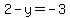 2-y=+-3
