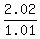 2.02/1.01