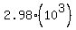 2.98(10^3)