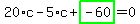 20%2Ac-5%2Ac%2Bhighlight_green%28+-60+%29=0