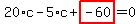 20%2Ac-5%2Ac%2Bhighlight_red%28+-60+%29=0
