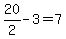 20%2F2-3=7