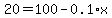 20+=+100+-+0.1%2Ax