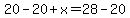 20-20%2Bx=28-20