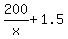 200%2Fx+%2B+1.5