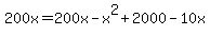 200x=200x-x^2+2000-10x