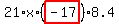 21%2Ax%2A%28highlight_red%28+-17+%29%29%2A8.4
